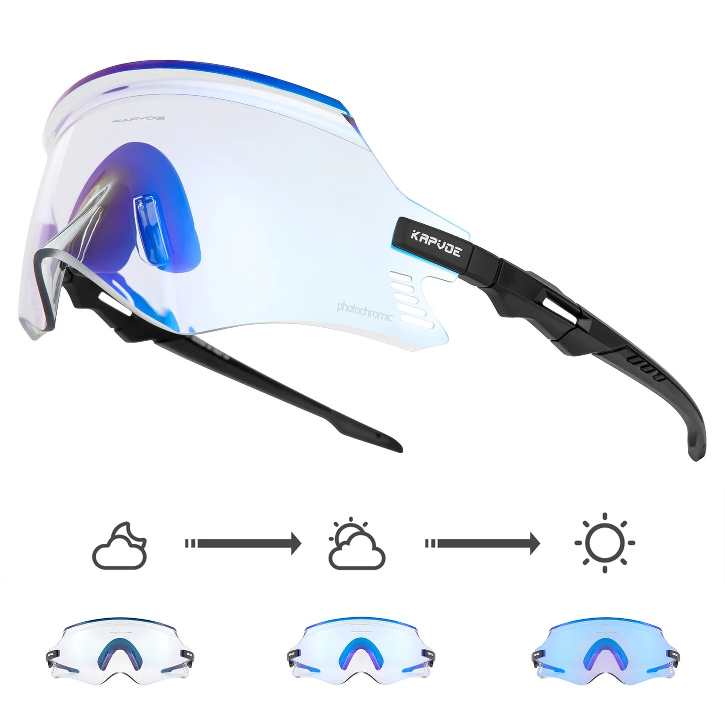 KAPVOE Cycling Sunglasses Cycling Glasses UV400 MTB Bicycle Eyewear Outdoor Sports Goggles Women Men Road Bike Racing Equipment