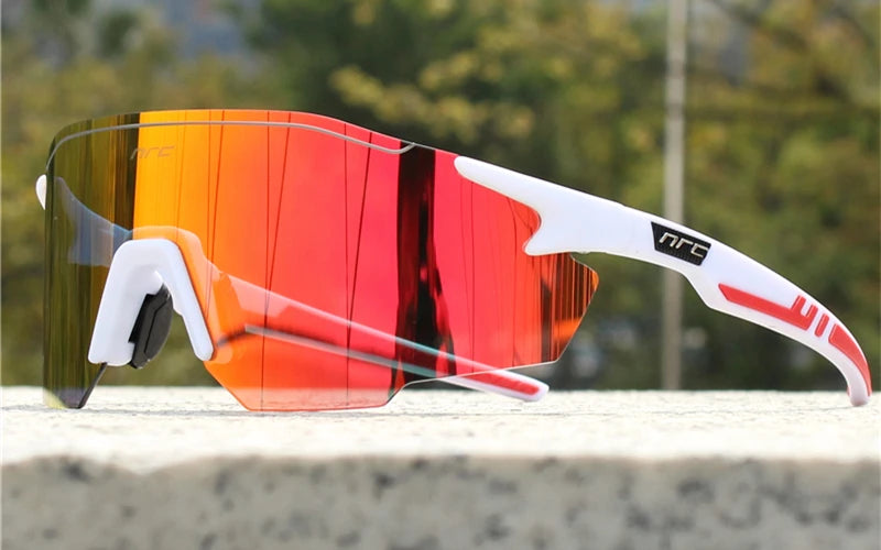 NRC Cycling Sunglasses 1lens UV400 TR90 Sports Bicycle Glasses MTB Mountain Bike Fishing Hiking Riding Eyewear for Men Women
