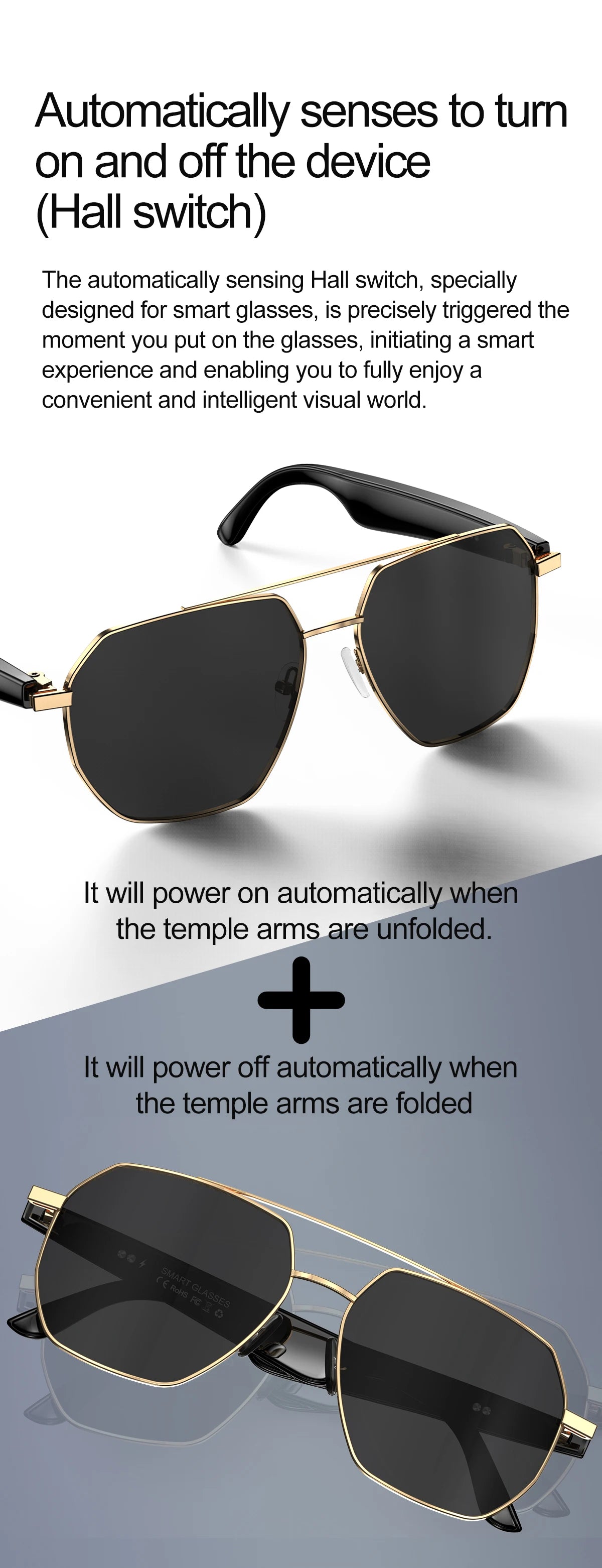 696 AI Voice Video Call Real-time Translation Intelligent Question Answering Smart Glasses UV Protection Sport BT Sunglasses