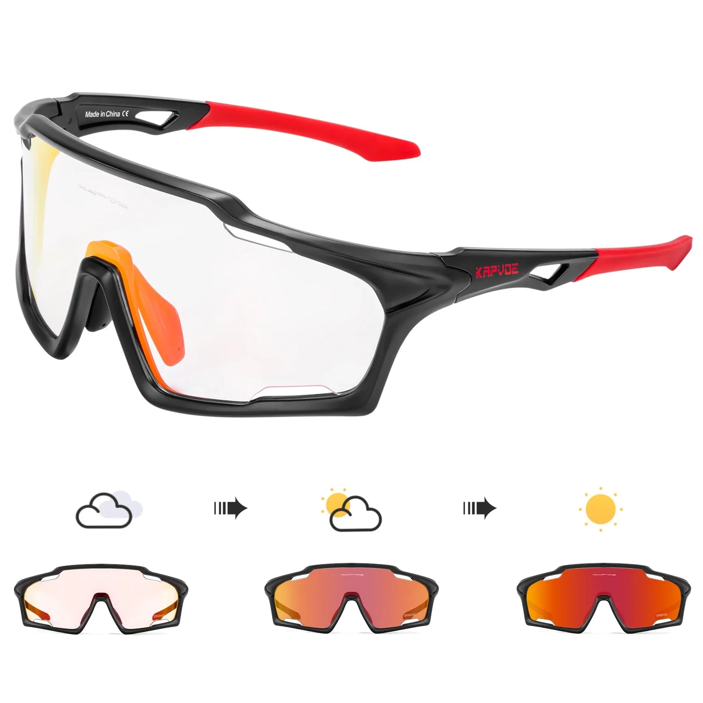 Kapvoe Sunglasses for Man Cycling Glasses MTB Riding Skating UV400 Polarized Fishing Goggles Woman Bike Bicycle Baseball 2025