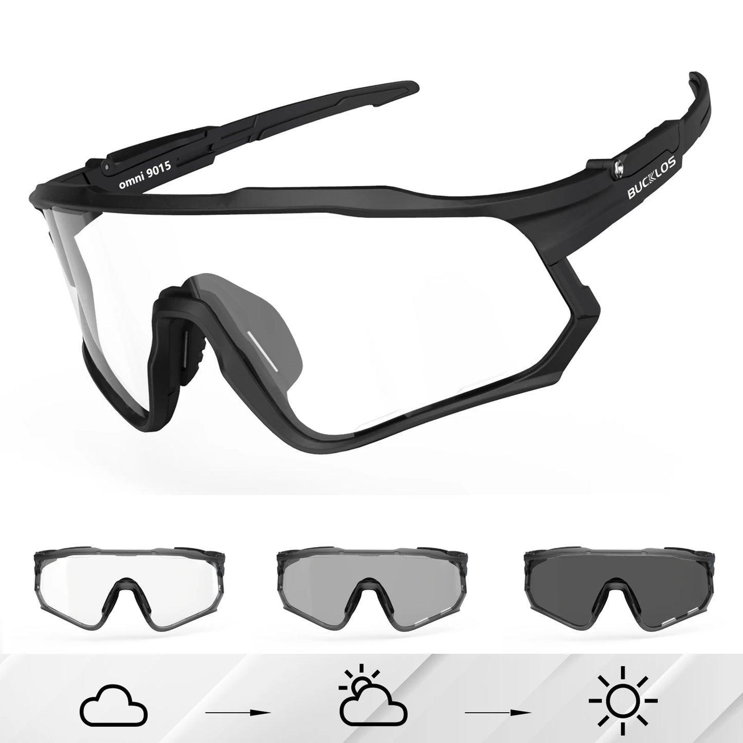 BUCKLOS Polarsized Cycling Glasses UV400 Road Mountain Bike Goggles TR-90 Frame Windproof Outdoor Sports Eyewear Cycling Parts