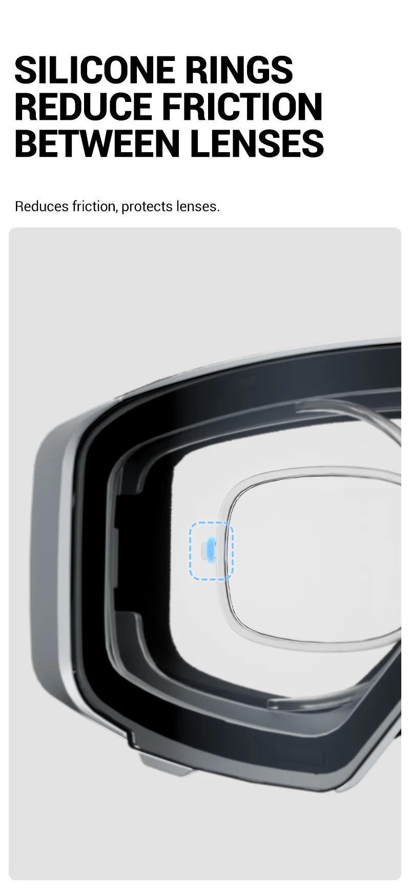 Kapvoe Myopia Frame for Ski Goggle Adjustable Snow Goggles Insert Clip-On Clip for Kapvoe Ski Goggle Myopia Frame Bike Frame