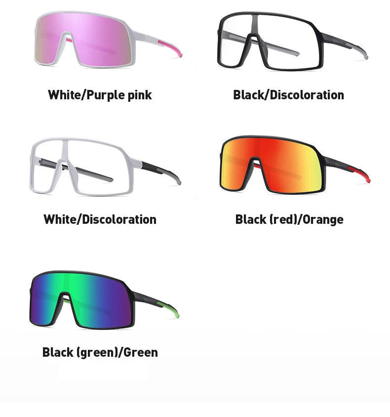 Large Frame UV400 Polarized/Photochromic Sports Cycling Bike Glasses Men Women TR90 MTB Baseball Fishing Softball Sunglasses