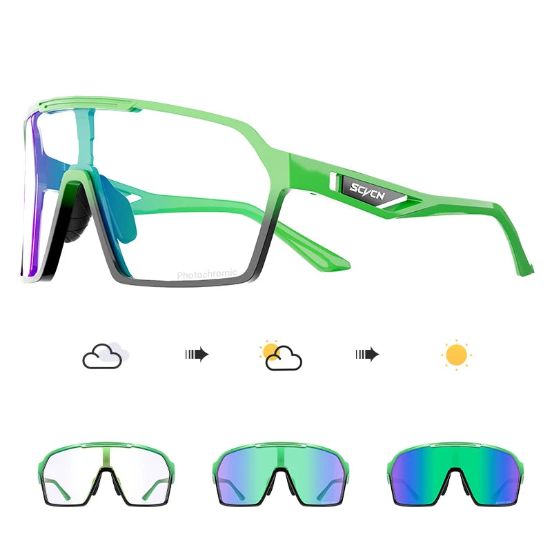 SCVCN Fashion Polarized Sunglasses Cycling Glasses for Men Mountain Bike Eyewear Baseball Sports Goggles Skating Sun Glasses
