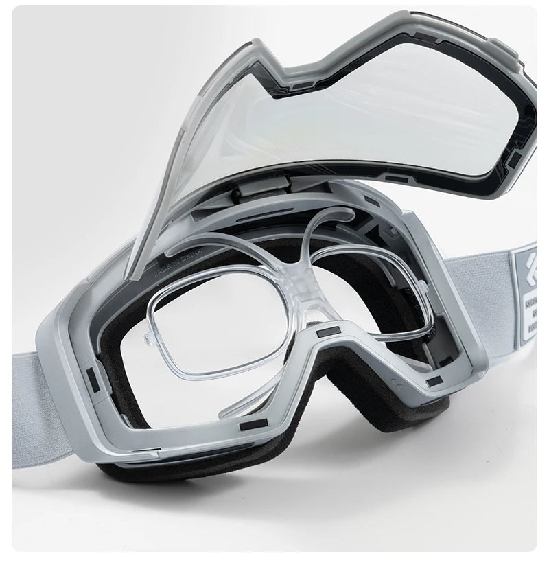 Kapvoe Myopia Frame for Ski Goggle Adjustable Snow Goggles Insert Clip-On Clip for Kapvoe Ski Goggle Myopia Frame Bike Frame