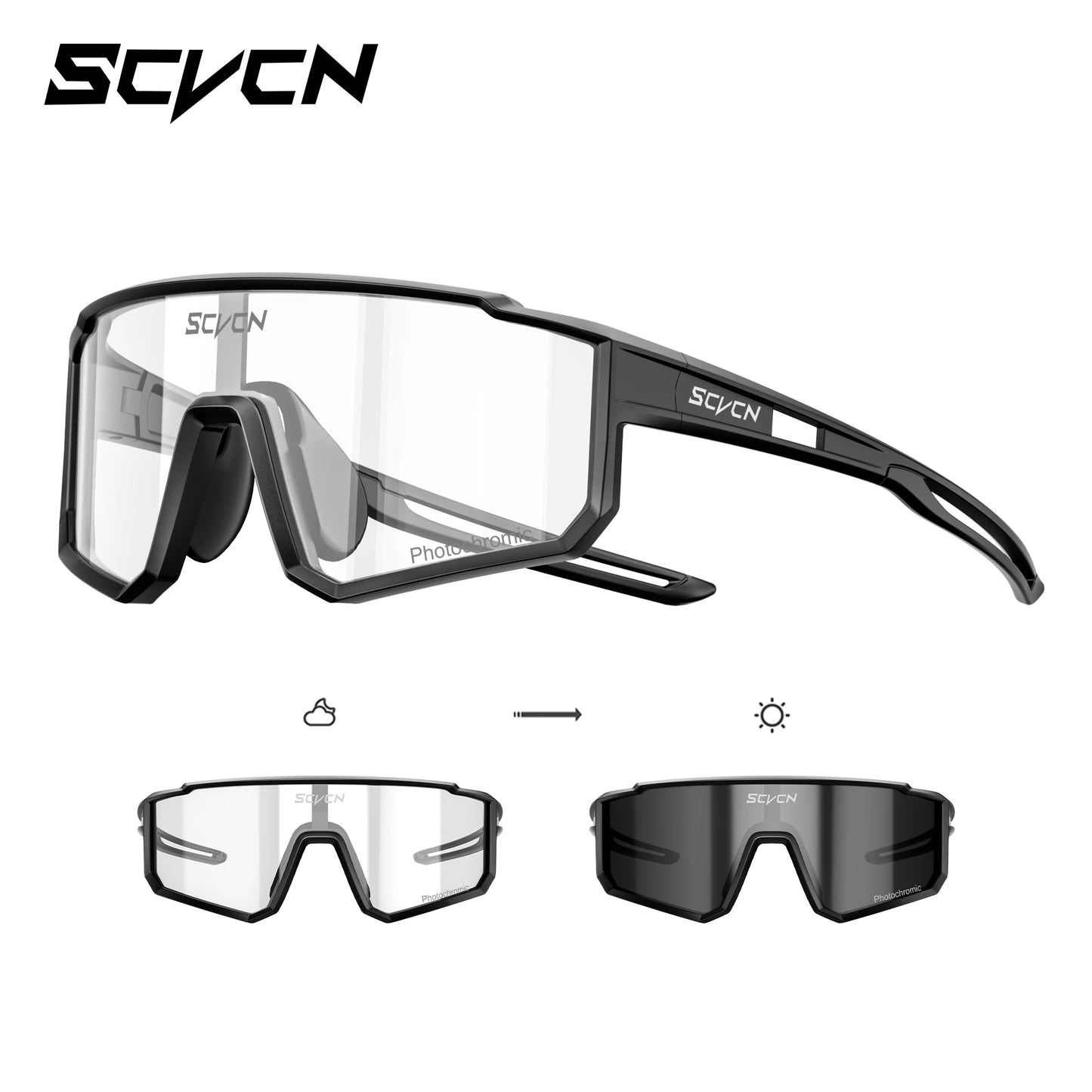 SCVCN Kids Polarized Sports Sunglasses Photochromic UV400 Boy Baseball Glasses Cycling Outdoor Eyewear Running Hiking Sunglasses