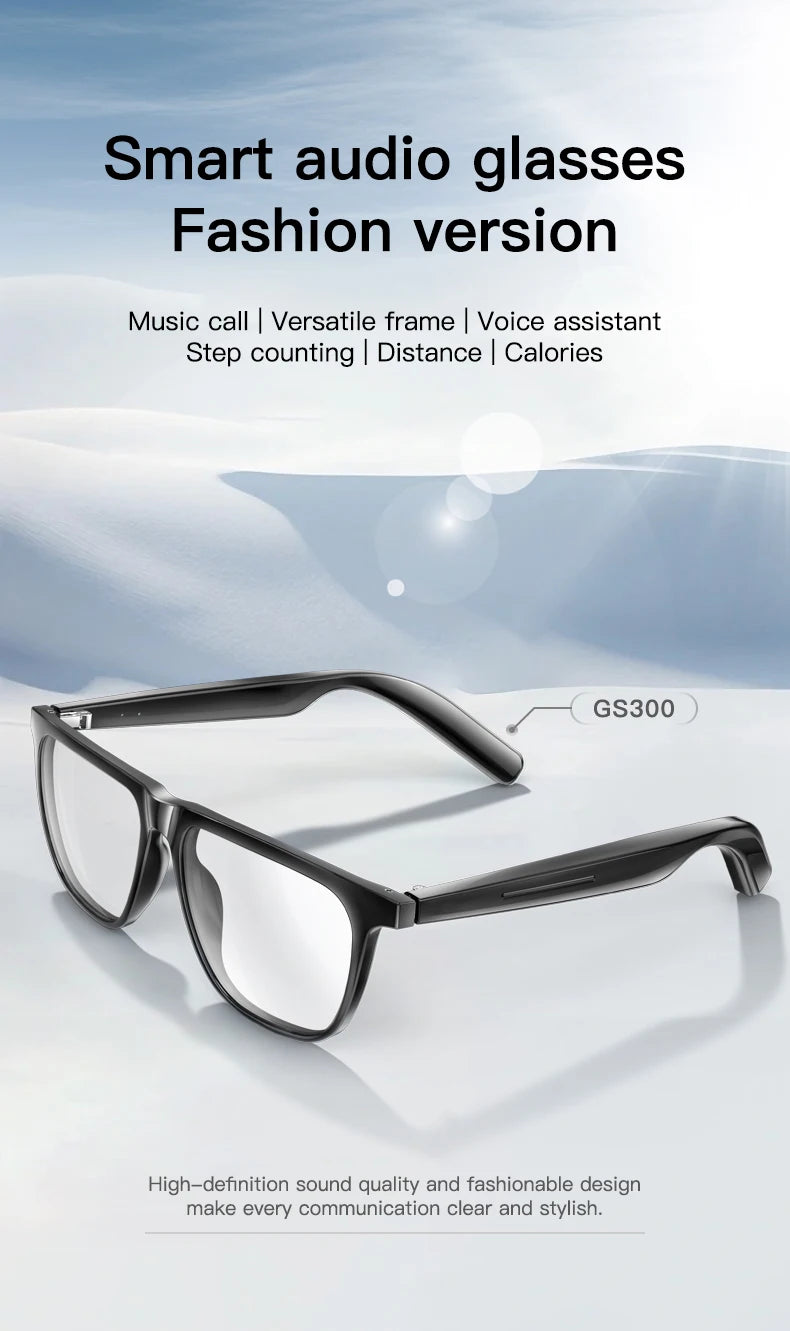 New Smart Glasses UV Protection Lenses Headphone AI Voice Bluetooth Call Gesture Control Outdoor Sport Sunglasses Women Men Gift
