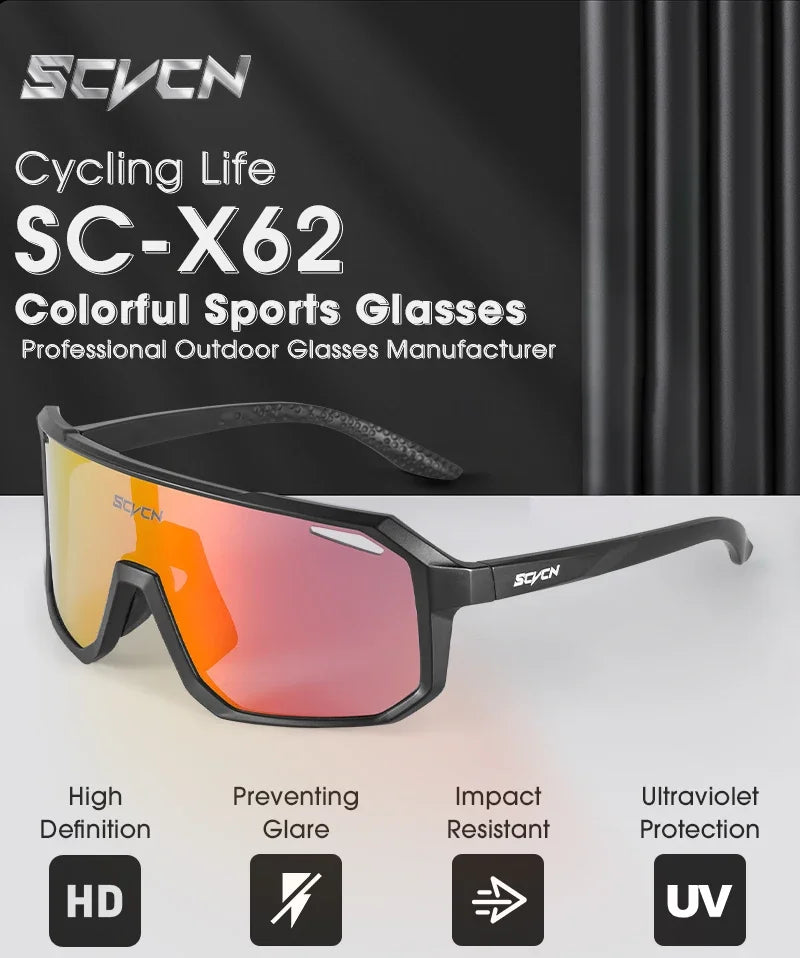 SCVCN Photochromic Cycling Glasses Bike Mountain Bicycle Golf UV400 Sunglasses Sport Protection Glasses for Men Women Baseball