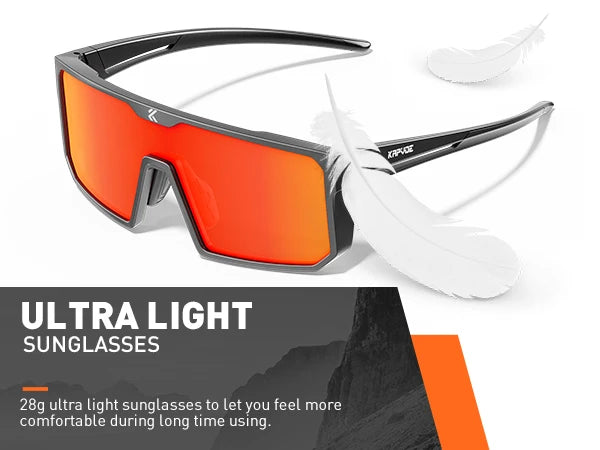 KAPVOE Polarized Cycling Glasses Sports Sunglasses for Men Women, UV400 Protection MTB Bicycle Baseball Mountain Bike Glasses