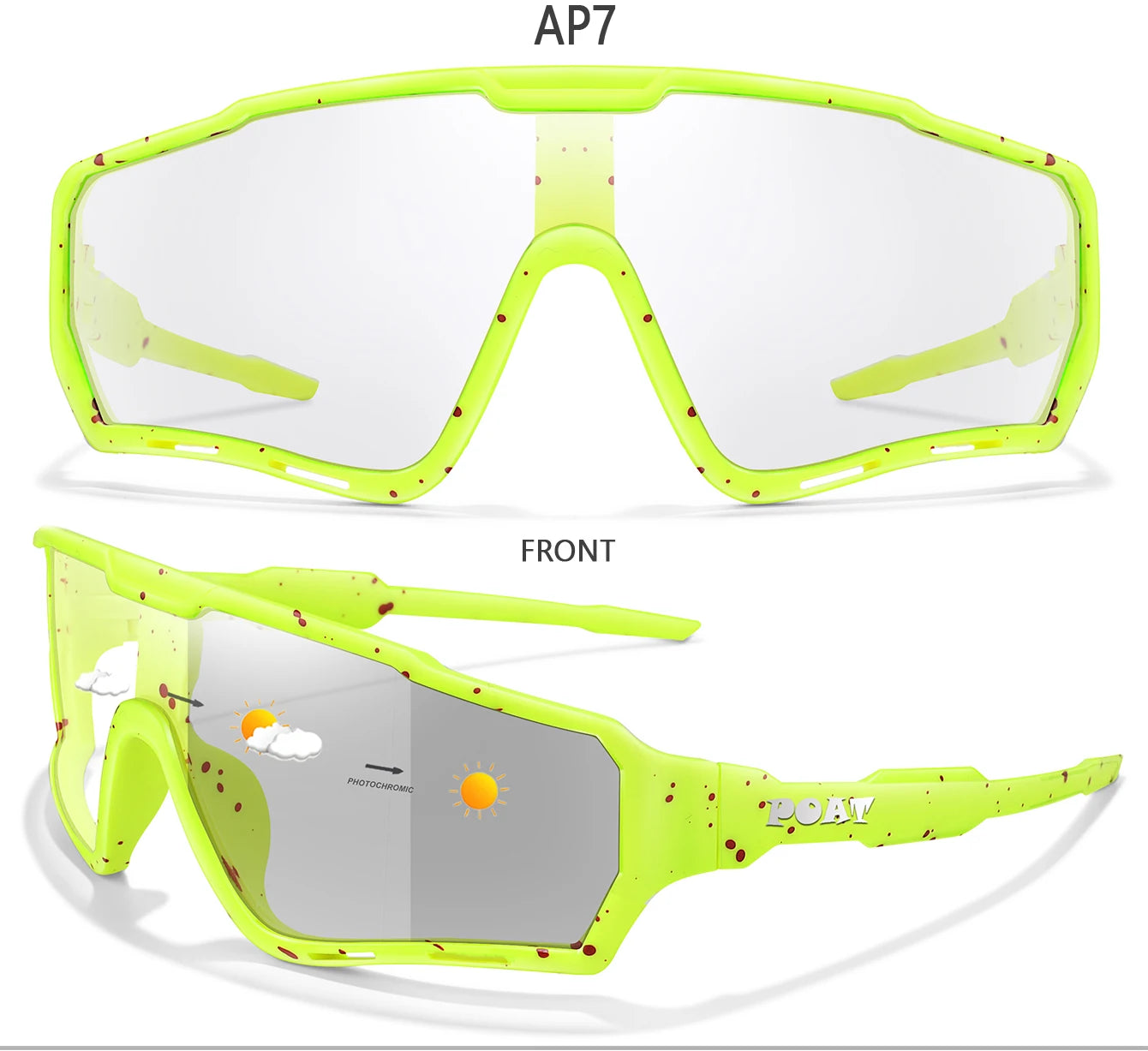 POAT Brand New Style Photochromic Sunglasses Sports Men Women MTB Bike Bicycle Eyewear Cycling Fishing Running Glasses