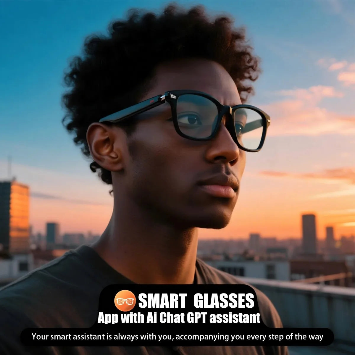 Giinova Smart Audio Glasses | App Translation, Color-Changing Lenses & Hi-Fi Sound