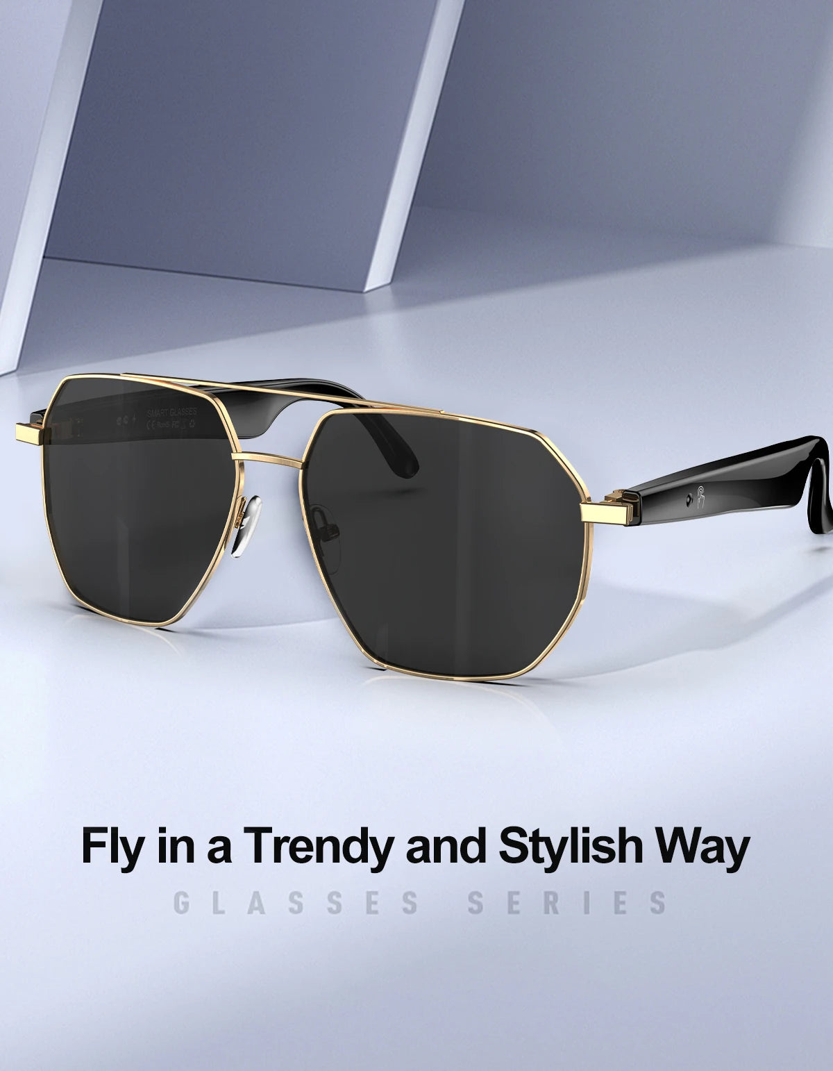 696 AI Voice Video Call Real-time Translation Intelligent Question Answering Smart Glasses UV Protection Sport BT Sunglasses