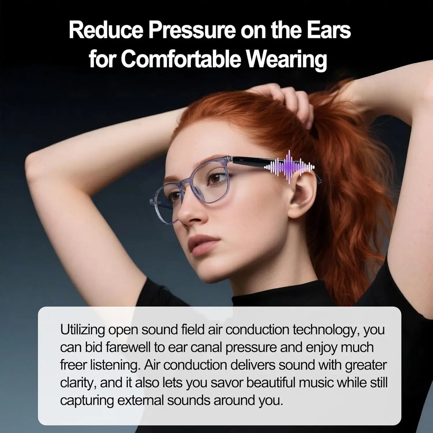 Giinova Smart Audio Glasses | App Translation, Color-Changing Lenses & Hi-Fi Sound