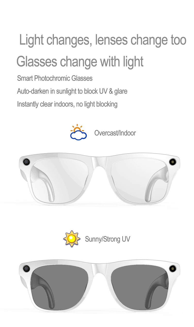Xiaomi Mijia Smart Glasses | Bluetooth Call, Camera & Color-Changing Lenses