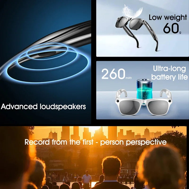 Xiaomi Mijia Smart Glasses | Bluetooth Call, Camera & Color-Changing Lenses