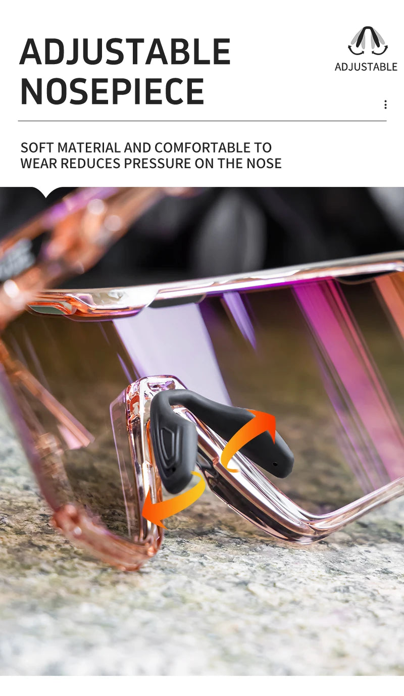 KAPVOE New Outdoor Cycling Glasses Mountain Bike Sunglasses MTB Sports Men Women UV400 Baseball Running Triathlon Golf Driving