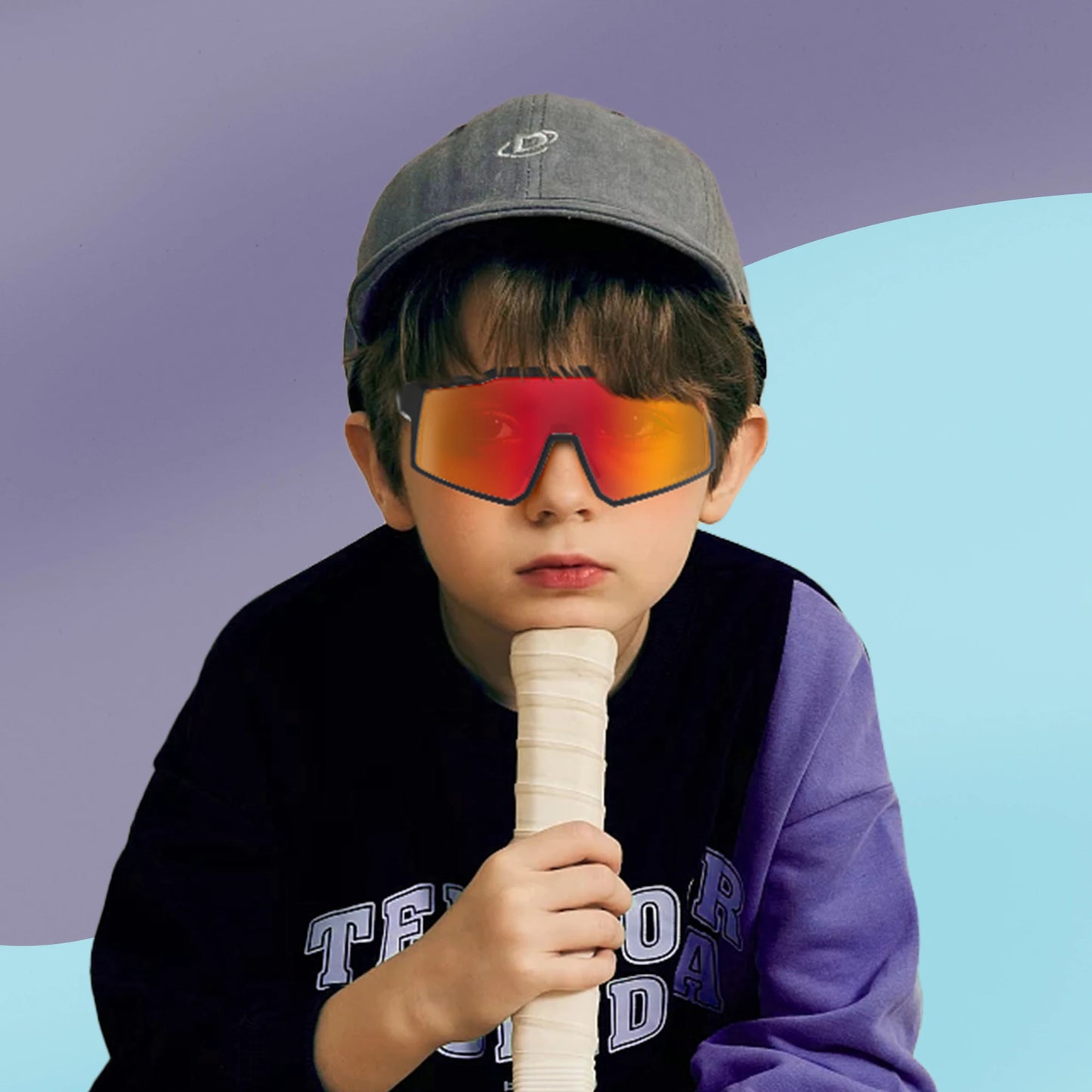 Kapvoe Kids Sports Sunglasses Polarized Cycling Glasses Teenagers UV400 Eyewear Boys and Girls Sports Running Biking Baseball