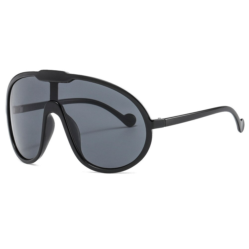 Oversized One Piece Sunglasses Goggle Women Men Brand Designer Shield Sun Glasses Vintage Punk Windproof Eyeglasses Shades UV400