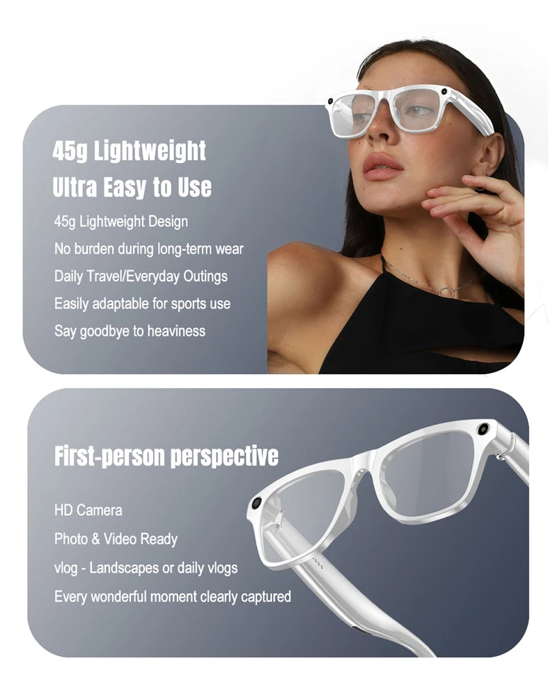 Xiaomi Mijia Smart Glasses | Bluetooth Call, Camera & Color-Changing Lenses