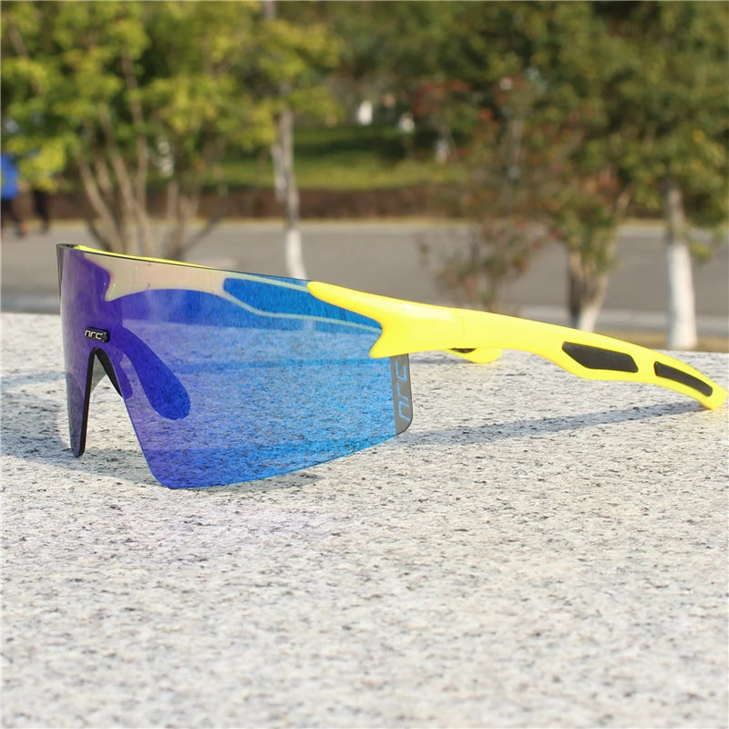 NRC Cycling Sunglasses 1lens UV400 TR90 Sports Bicycle Glasses MTB Mountain Bike Fishing Hiking Riding Eyewear for Men Women