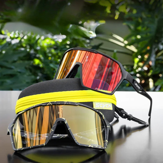 SCVCN Polarized Cycling Sunglasses | UV400 Fashion Sports Glasses for Men | MTB, Baseball, Skating