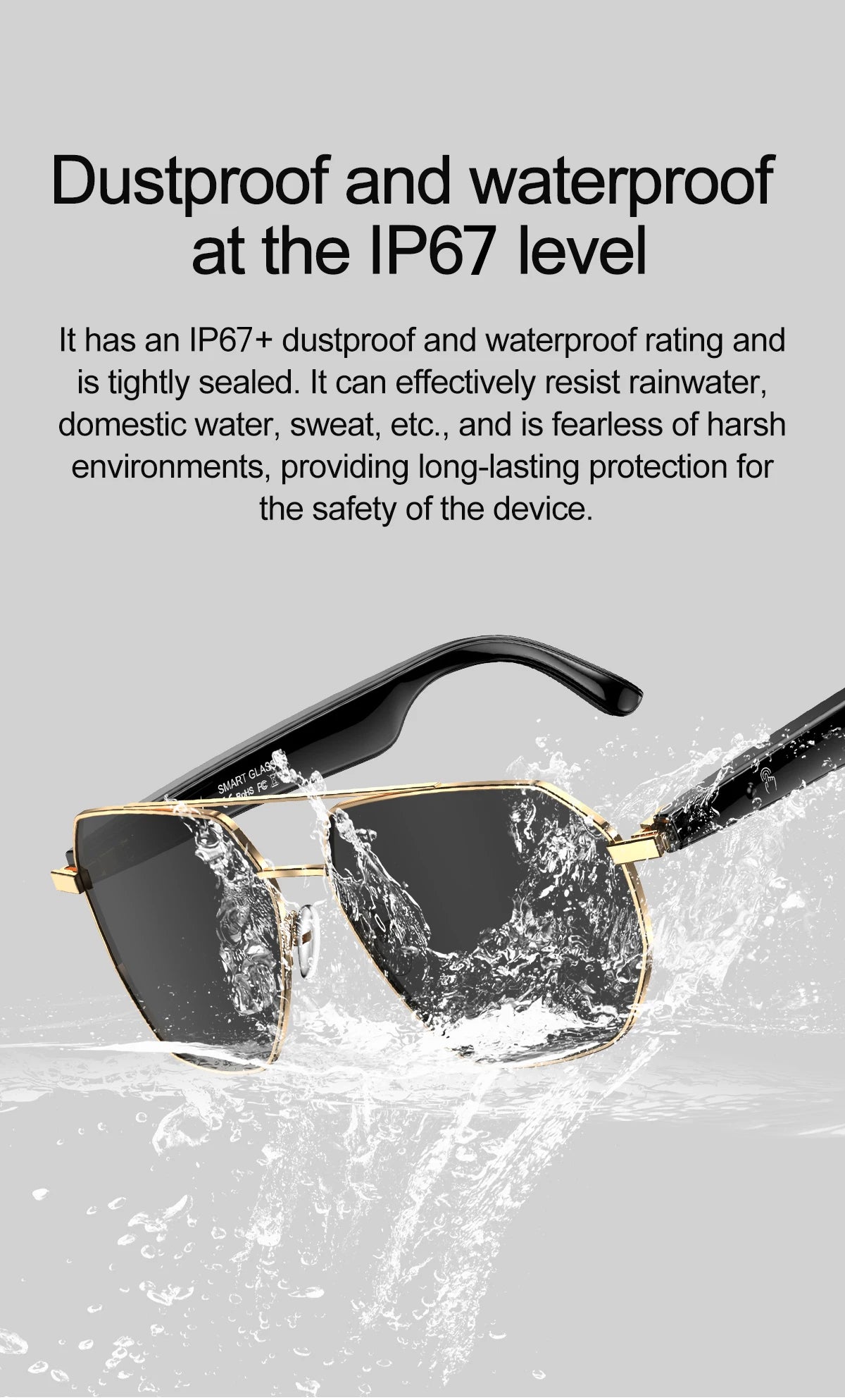 696 AI Voice Video Call Real-time Translation Intelligent Question Answering Smart Glasses UV Protection Sport BT Sunglasses