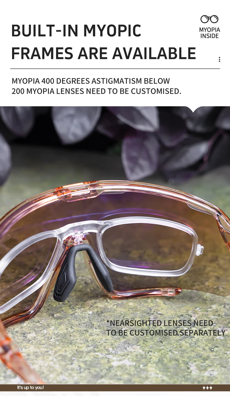 KAPVOE New Outdoor Cycling Glasses Mountain Bike Sunglasses MTB Sports Men Women UV400 Baseball Running Triathlon Golf Driving