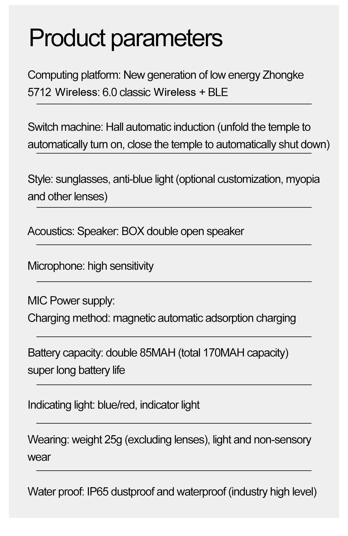 LIGE Smart Glasses AI Intelligent Real-time Translation Bluetooth 6.0 Sunglasses Outdoor Sport Earphone Calling Music Eyeglasses
