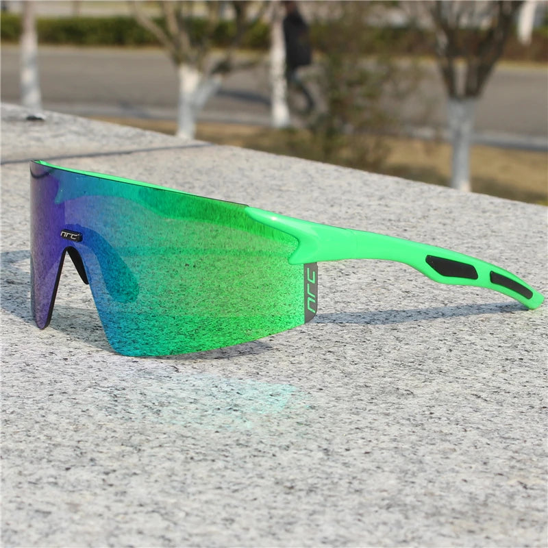 NRC Cycling Sunglasses 1lens UV400 TR90 Sports Bicycle Glasses MTB Mountain Bike Fishing Hiking Riding Eyewear for Men Women