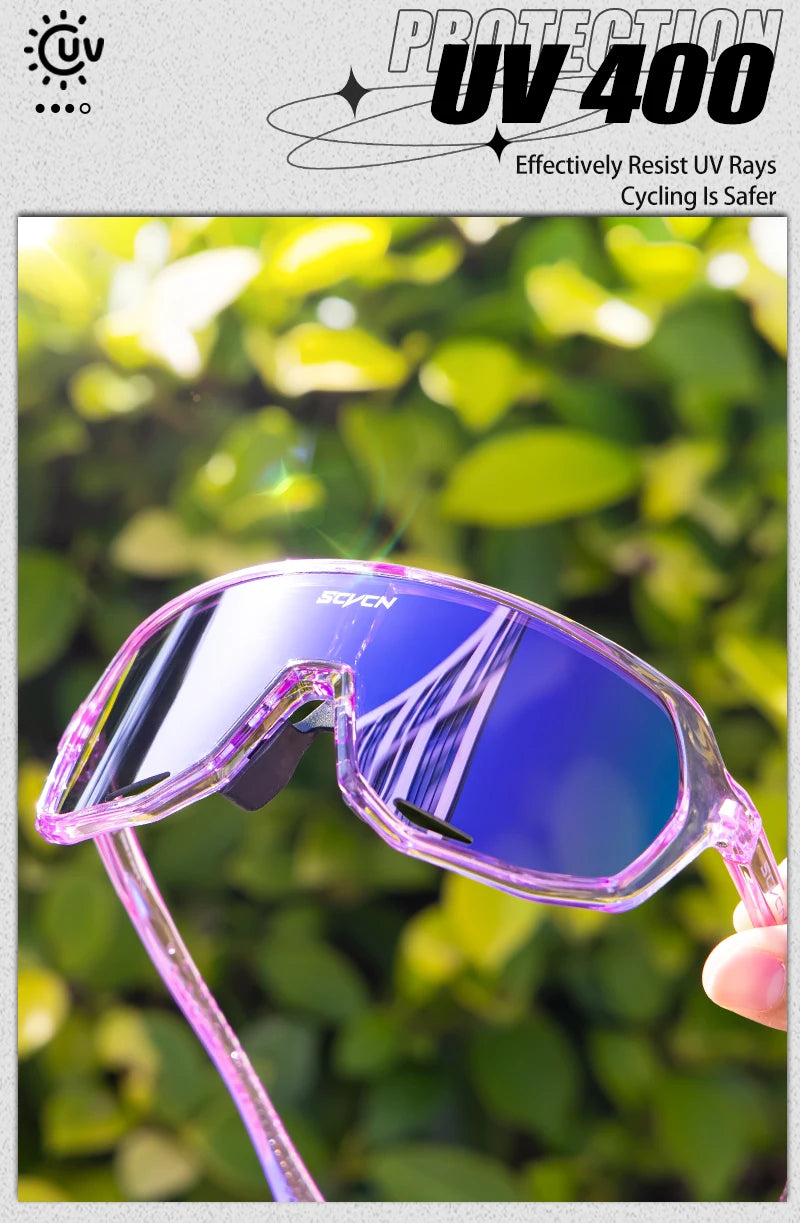 SCVCN New Photochromic Sunglasses Cycling Glasses for Men Bicycle Eyewear Women MTB Mountain Road Bike Cycling UV400 Goggles