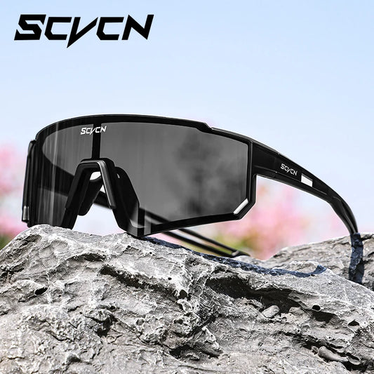 SCVCN Fsshion Sunglasses Street Cycling Glasses Bike Men UV400 Sports MTB Outdoor Bicycle Women Sunglasses Multi Color Riding