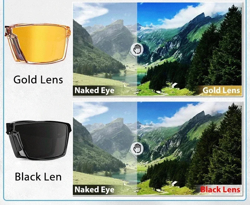 Kapvoe Folding Sunglasses Polarized Colored Multi Portable Cycling Glasses UV400 Light Weight Runing Hiking Baseball Glasses