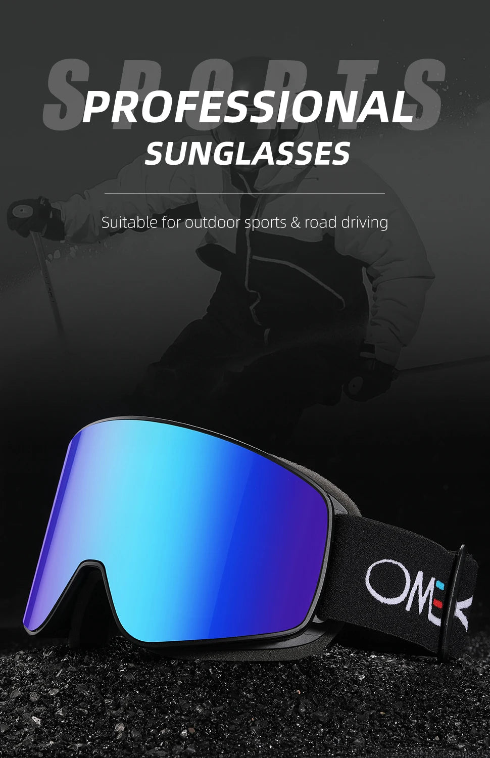 OMEKOL BRAND NEW Double Layers Anti-Fog Ski Goggles Snowmobile Eyewear Outdoor Sport Snow Snowboard Glasses