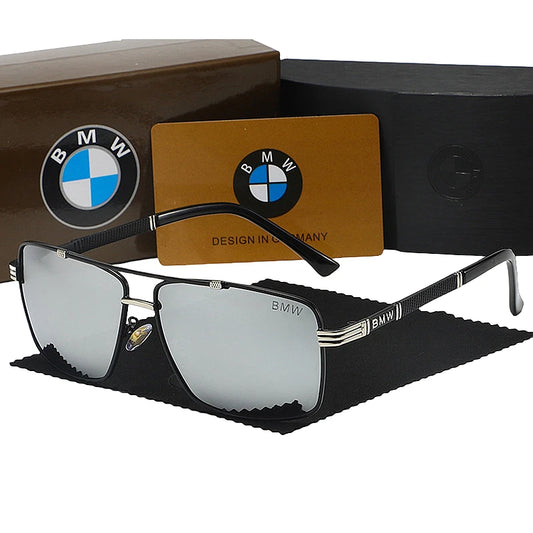 BMW Luxury Polarized Sunglasses for Men | UV400 Anti-Glare Rectangle Frame