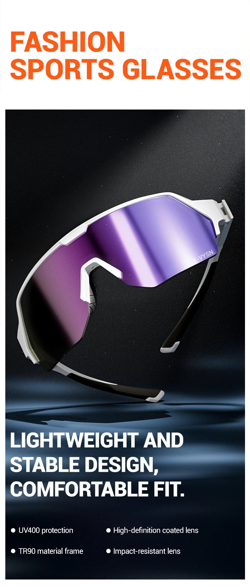 Kapvoe Women's Cycling Sunglasses | UV400 Fashion Sports Shades | Driving & Baseball