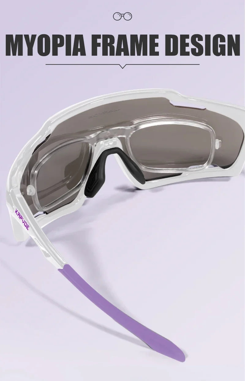 Kapvoe Sunglasses for Man Cycling Glasses MTB Riding Skating UV400 Polarized Fishing Goggles Woman Bike Bicycle Baseball 2025