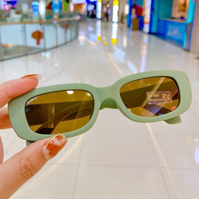 2022 Kids Sunglasses Rectangle Fashion Children Sun Glasses Vintage Square Outdoor Goggles Party Eyewear Cute Style Eyeglasses
