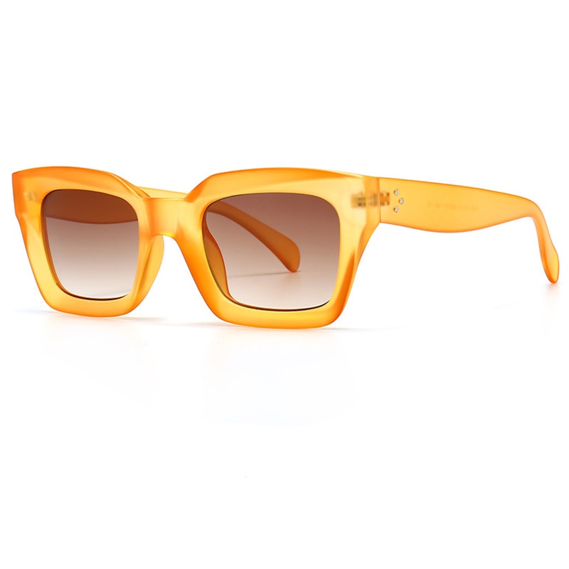 Cool Colorful Square Sunglasses Women Men New Brand Design Vintage Sun Glasses For Women Unique Flat Top Eyewear Shades UV400