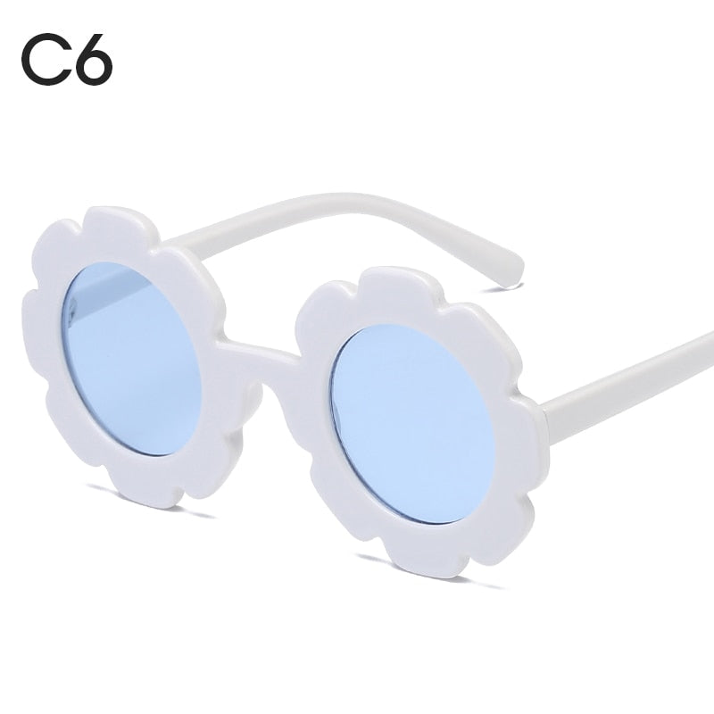 Vintage Kids Sunglasses Child Sun Glasses Round Flower Gafas Baby Children UV400 Sport Sunglasses Girls Boys Oculos De Sol