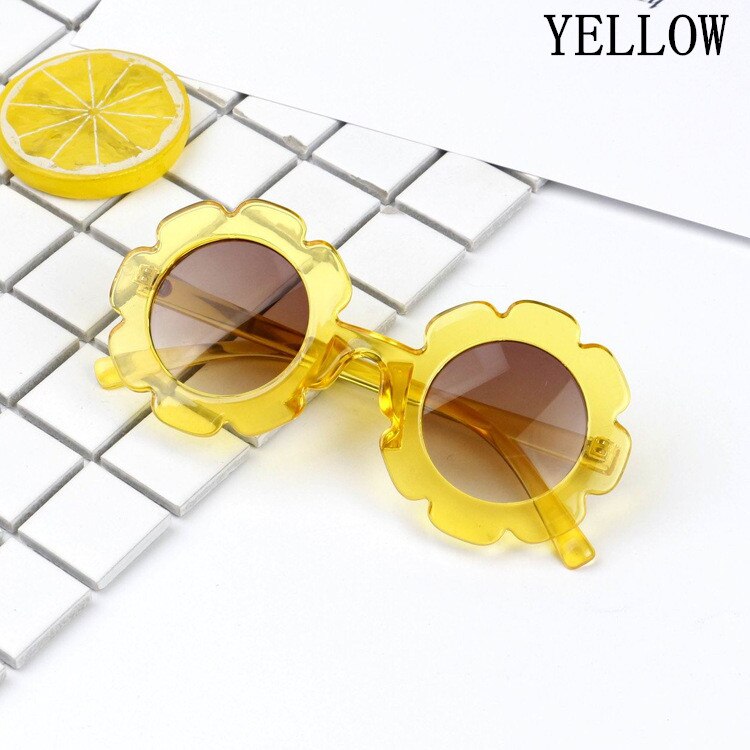 Vintage Kids Sunglasses Child Sun Glasses Round Flower Gafas Baby Children UV400 Sport Sunglasses Girls Boys Oculos De Sol