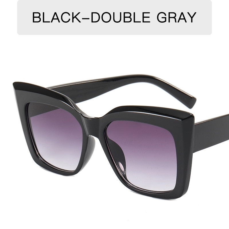 AKA VISION Cateye Oversized Sunglasses Women Gradient Eyewear Shades for Women Wholesale Luxury Square Glasses Gafas De Sol 2023