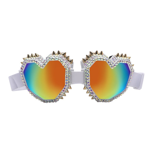 Heart Shaped Goggle Sunglasses One Piece Women Sunglasses Oversized Gradient Lens Brand Designer Eyeglass Oculos De Sol Feminino