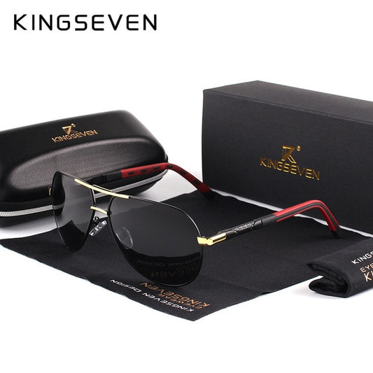 KINGSEVEN Men Vintage Aluminum Polarized Sunglasses Classic Brand Sun glasses Coating Lens Driving Eyewear For Men/Women