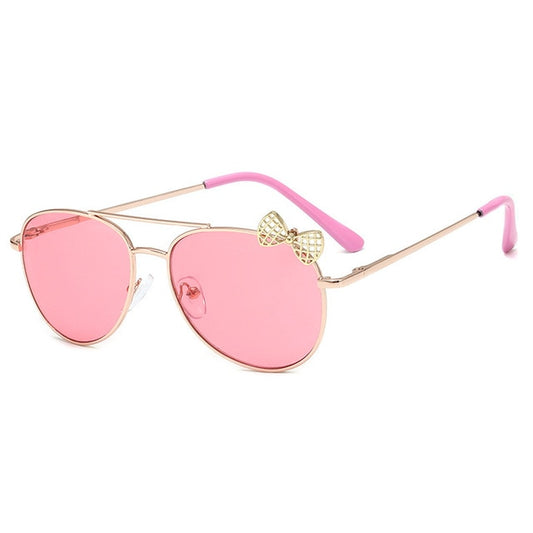 Kids Sunglasses Metal Frame Bow Children Sun Glasses Fashion Gilrs Outdoor Goggles Party Eyewear Cute Style Eyeglasses