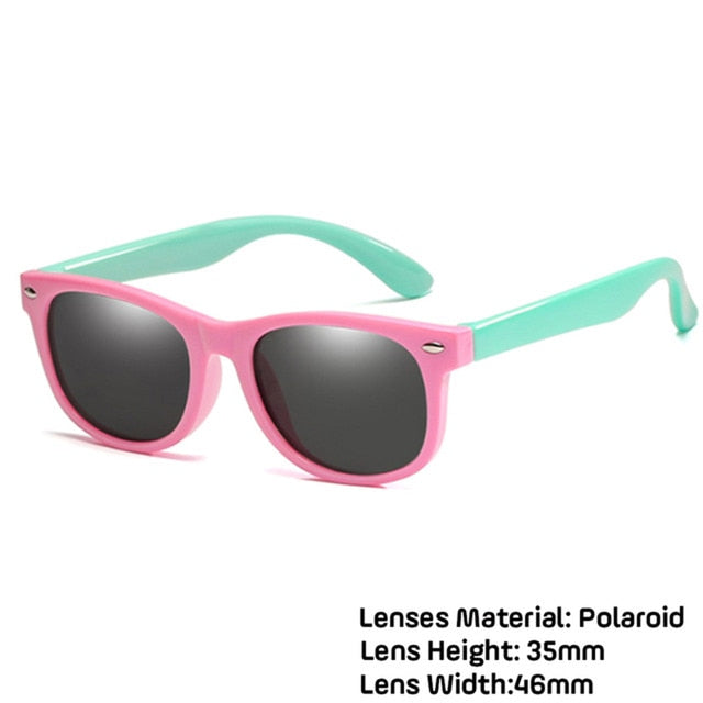 LongKeeper Kids Polarized Sunglasses TR90 Boys Girls Sun Glasses Silicone Safety Glasses Gift For Children Baby UV400 Eyewear