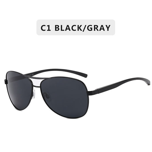 Metal Frame Quality Oversized Spring Leg Alloy Men Sunglasses Polarized Brand Designer Pilot Male Sun Glasses Driving