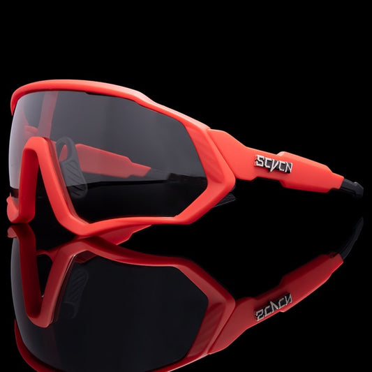 SCVCN Photochromic Sports Cycling Glasses | UV400 Auto-Tint | TR-90 Frame | MTB, Road, Running