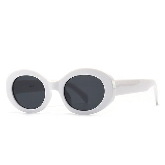 SO&EI Fashion Oval Women Sunglasses Shades UV400 Brand Designer Men Retro Round Leopard Sun Glasses