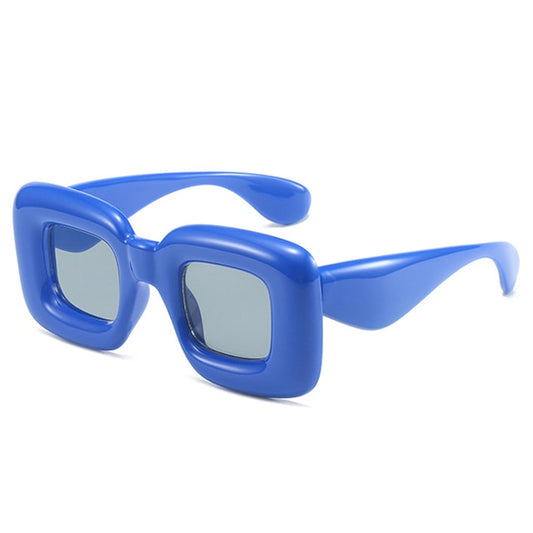 SO&EI Y2K Square Candy Color Sunglasses | Women & Men | UV400 Red Yellow Unique Retro Shades