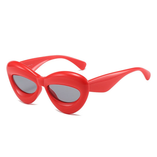 Unique Candy Color Sexy Lip Y2k Sunglasses For Women New Luxury Brand Yellow Blue Gradient Sun Glasses Men Punk Hip Hop Shades